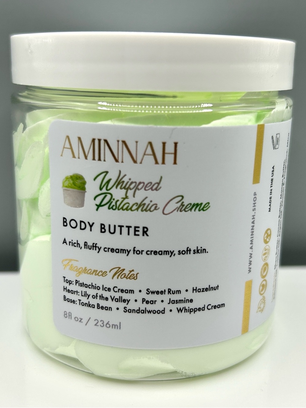 Aminnah Whipped Pistachio Crème Body Butter
